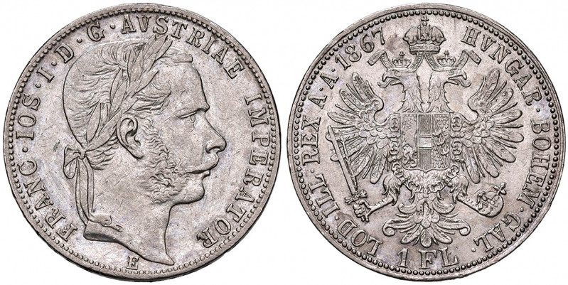 Franz Joseph I. 1848 - 1916
1 Gulden, 1867, E. Karlsburg
12,36g
Fr. 1486
ss/vz