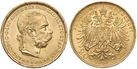 Franz Joseph I. 1848 - 1916
20 Kronen, 1896. Wien
6,78g
Fr. 1928
vz/stgl