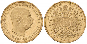 Franz Joseph I. 1848 - 1916
20 Kronen, 1910. Wien
6,78g
Fr. 1940
vz/stgl