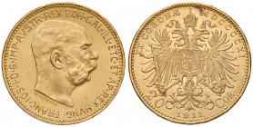 Franz Joseph I. 1848 - 1916
20 Kronen, 1911. Wien
6,78g
Fr. 1941
vz/stgl