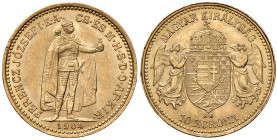 Franz Joseph I. 1848 - 1916
10 Korona, 1904, K-B. Kremnitz
3,38g
Fr. 2094
vz/stgl