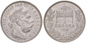 Franz Joseph I. 1848 - 1916
1 Korona, 1906, K-B. Kremnitz
5,02g
Fr. 2119
vz/stgl