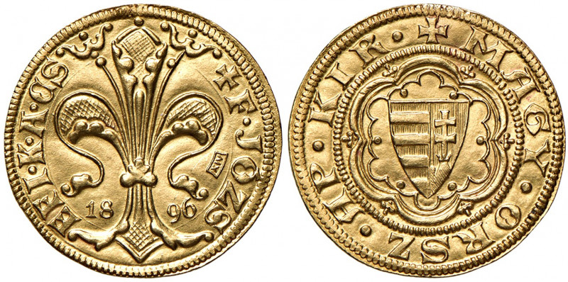Franz Joseph I. 1848 - 1916
Goldgulden (XIV) Karl Robert, 1896. Kremnitz
3,47g
F...