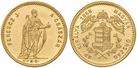 Franz Joseph I. 1848 - 1916
Dukat, 1868, K-B. Restrike mit U.P.
Kremnitz
3,50g
vergl. zu Fr. 1707
stgl/EA
