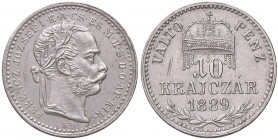 Franz Joseph I. 1848 - 1916
10 Krajczar, 1889, K-B. Pattern / Probe zum 10 Krajzcar, Aluminium (Al), Rand glatt, Ø 17,91 mm, Dicke 1,20 mm
Kremnitz
0,...