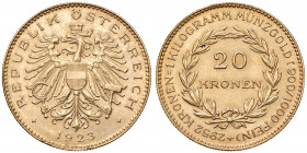 20 Kronen, 1923
1. Republik 1918 - 1933 - 1938. Wien. 6,76g
Her. 3
stgl