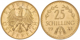 1. Republik 1918 - 1933 - 1938
1. Republik 1918 - 1933 - 1938. 25 Schilling, 1933. Wien
5,88g
Her. 23
vz/stgl