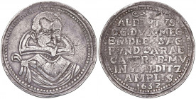 Albrecht von Wallenstein 1627 - 1634
Wallenstein. Taler, 1632. Exemplar der Westfälischen Auktionsgesellschaft, Auktion 1 vom 8./9. Februar 1993. Nr. ...