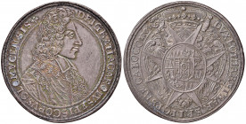 Karl III. von Lothringen 1695 - 1711
Olmütz. Taler, 1704. Kremsier
28,58g
Suchomel/Videman 574, L.-M. 342, Dav. 1208.
vz