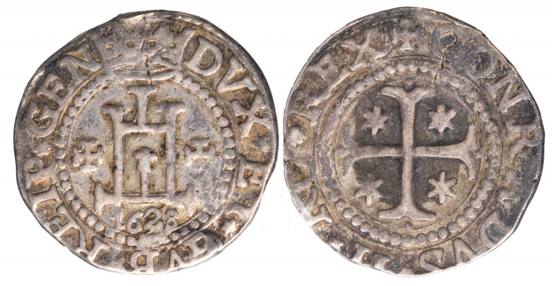 GENOVA - DOGI BIENNALI (II fase, 1541-1637) - 1/8 di scudo 1628
Argento
MIR 24...