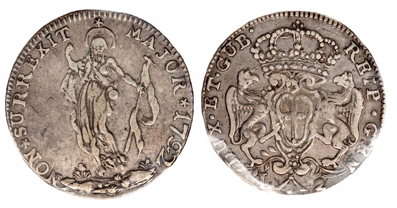 GENOVA - DOGI BIENNALI (III fase, 1637-1797) - 2 lire 1792
Argento
Lunardi 353...