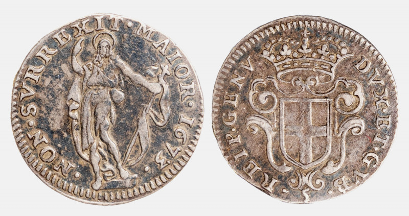 GENOVA - DOGI BIENNALI (III fase, 1637-1797) - 5 soldi 1673
Argento
Lunardi 30...