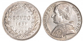 GREGORIO XVI (1831-1846) - Scudo 1837 (II° tipo), Roma
Argento
Gigante 69 Rara
Tracce di pulizia
BB-SPL
