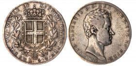 CARLO ALBERTO (1831-1849) - 5 lire 1838, Genova
Argento
Gigante 67 Non comune
B-MB