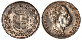 UMBERTO I (1878 - 1900) - 1 lira 1900
Argento
Gigante 41
q.SPL/m.SPL