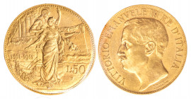 VITTORIO EMANUELE III (1900-1943) - 50 lire 1911
Oro
Gigante 19 Rara
Sigillata q.FDC dal perito NIP Paolo Manfredini