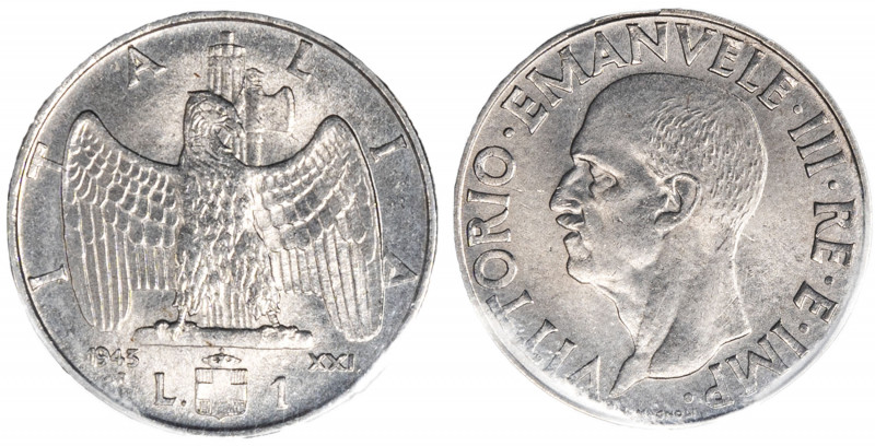 VITTORIO EMANUELE III (1900-1946) - 1 lira 1943
Acmonital
Gigante 159 Rara
Si...