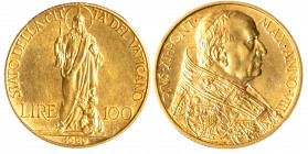 CITTA' DEL VATICANO - PIO XI (1929-1938) - 100 lire 1929
Oro
Gigante 1 Non comune
SPL-FDC/q.FDC
Impercettibili hairlines