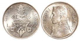 CITTA' DEL VATICANO - GIOVANNI PAOLO I (1978) - 1000 lire 1978
Argento
Gigante 304
FDC