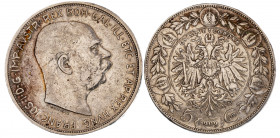 AUSTRIA - FRANCESCO GIUSEPPE (1848-1916), 5 corone 1909
Argento
KM# 2813
Pulita
q.BB