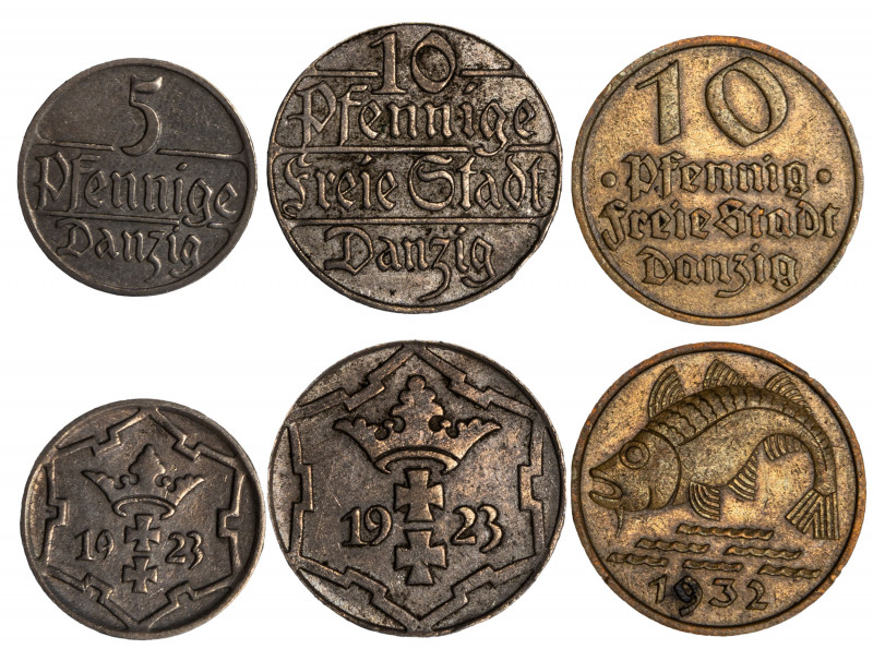 DANZICA - lotto 3 monete
Vari metalli
KM# 142, 143, 152
Varie conservazioni -...