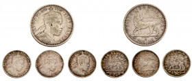 ETIOPIA - Menelik II (1889-1913) - lotto 4 monete
Argento
KM# 3 e 12
Varie conservazioni da MB a BB