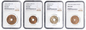 COLONIE INGLESI - EDOARDO VIII (1936) - Lotto 4 monete:

AFRICA ORIENTALE BRITANNICA - 10 centesimi, 1936
Rame
KM# 24
Sigillata MS64 RB da NGC
C...