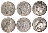 STATI UNITI - lotto 3 monete da 1 dollaro (1891, 1922, 1923)
Argento
KM# 110, 150
Varie conservazioni da MB a BB