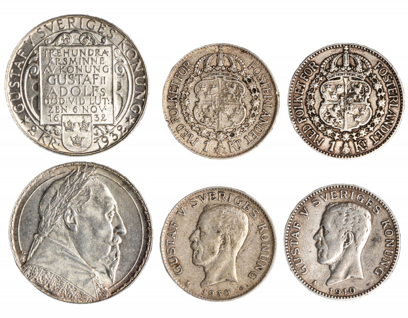 SVEZIA - GUSTAVO V (1907-1950) - 2 Koronor 1932
Argento
KM# 805
in lotto con ...
