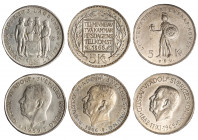 SVEZIA - GUSTAVO VI (1950-1973) - lotto 3 monete da 5 Koronor
Argento
KM# 830, 838, 839
mediamente q.FDC