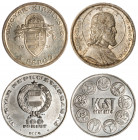 UNGHERIA - Lotto 2 monete
REPUBBLICA DI UNGHERIA (1926-1945), 5 pengo 1938
Argento
KM# 516
Minimi hairlines su fondi lucenti al /R
SPL-FDC

REP...
