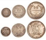URUGUAY - REPUBBLICA - Lotto 3 monete
Argento
KM# 14, 15 e 16
Varie conservazioni da MB a BB