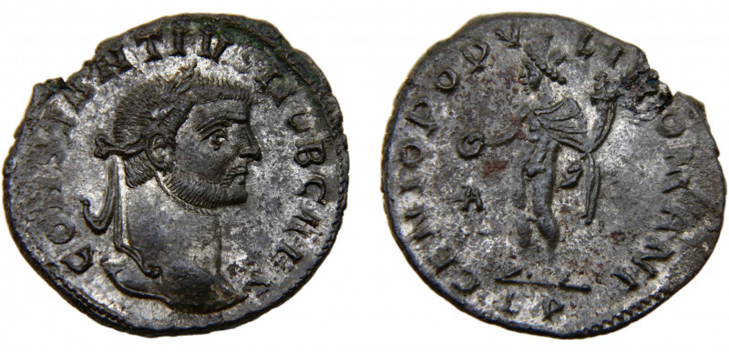 Roma Empire Constantius I AE Follis AD293-305 Lugdunum mint Genius Copper 8.44g ...