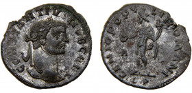 Roma Empire Constantius I AE Follis AD293-305 Lugdunum mint Genius Copper 8.44g RIC# 53c
