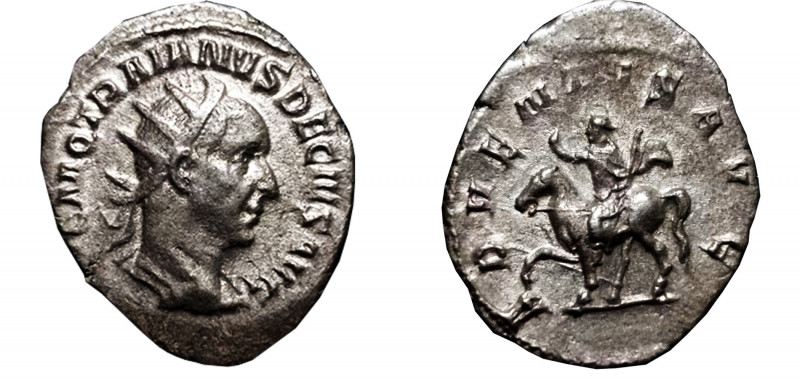 Roma Empire Trajan Decius AR Antoninianus AD249-250 Roma mint "ADVENTVS" coin, F...