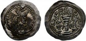 Persia Empire Sasanian dynasty Varhran V 1 Drachm ND (420-438) Unknown mint Silver 4.19g Göbl SN# I/1