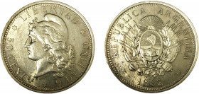 Argentina Federal Republic 50 Centavos 1882 Rare Silver 12.43g KM# 28