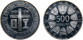 Austria Second Republic 500 Schilling 1981 Religious Tolerance Silver 0.64 24g KM# 2954
