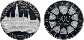 Austria Second Republic 500 Schilling 1983 Vienna City Hall Silver 0.925 24g KM# 2962