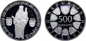 Austria Second Republic 500 Schilling 1985 Leopold III Silver 0.925 24g KM# 2973