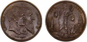 Belgium Kingdom Leopold II 5 Francs 1880 50 Years of Belgian Independence Copper 24.85g Mor# 13