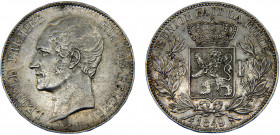 Belgium Kingdom Leopold I 5 Francs 1849 Brussels mint Silver 25.07g KM# 17