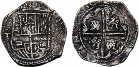Bolivia Spanish colony Philip IV 8 Reales 1630 P T Potosi mint Colonial Cob coinage Silver 26.78g KM# 19a