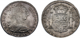 Bolivia Spanish colony Carlos III 8 Reales 1778 PTS PR Potosi mint Silver 26.9g KM# 55