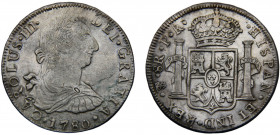 Bolivia Spanish colony Carlos III 8 Reales 1780 PTS PR Potosi mint Silver 26.86g KM# 55