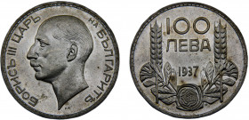 Bulgaria Kingdom Boris III 100 Leva 1937 Kremnica mint Silver 20.17g KM# 45