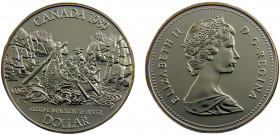 Canada Commonwealth Elizabeth II 1 Dollar 1989 Bicentennial, MacKenzie River, With Box Silver 0.5 23.32g KM# 168