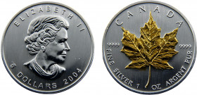 Canada Commonwealth Elizabeth II 5 Dollars 2004 Ottawa mint 4th portrait, 1 oz. Silver Bullion Coinage Silver 0.999 31.57g KM# 625