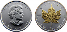 Canada Commonwealth Elizabeth II 5 Dollars 2012 Ottawa mint 4th portrait, 1 oz. Silver Bullion Coinage Silver 0.999 31.34g KM# 625