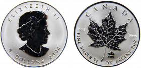 Canada Commonwealth Elizabeth II 4 Dollars 2004 L (Mintage 13859) 1/2 oz. Silver Bullion Coinage Silver 0.999 15.78g KM# 624